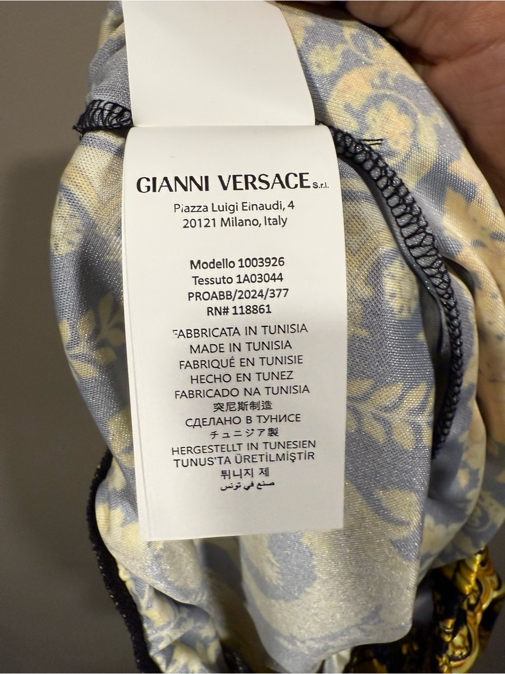 Versace Mens Black & Yellow Barocco printed Swim shorts - Picture 7 of 8